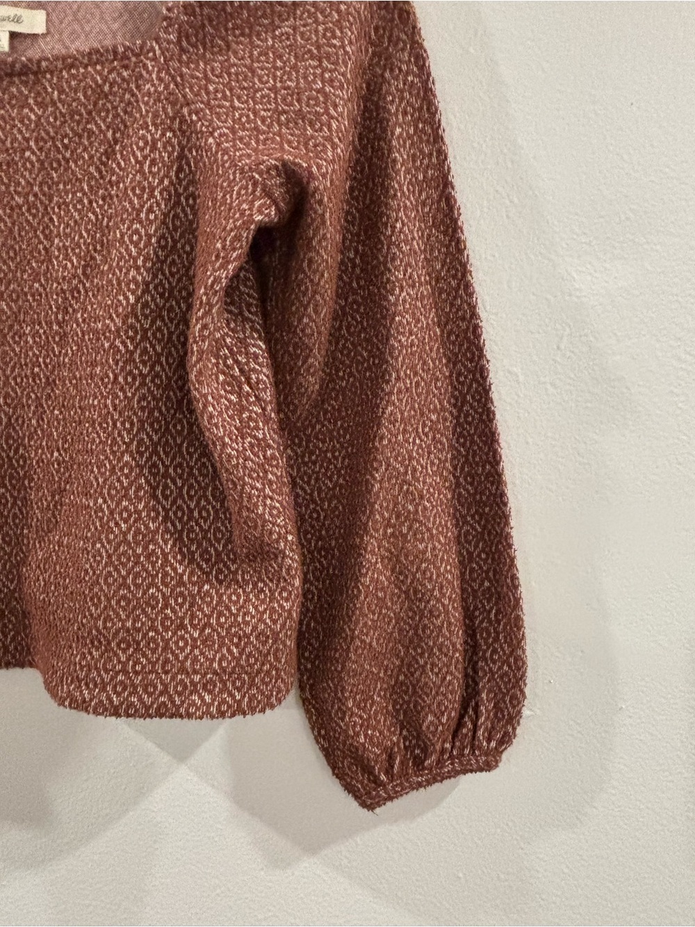 Madewell Brown Square-Neck Long Sleeve Knit Top - Picture 6 of 10